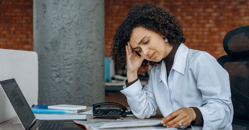 Avoid Burnout - An Exhausted Woman Reading Documents